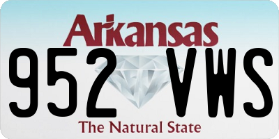 AR license plate 952VWS