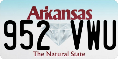 AR license plate 952VWU