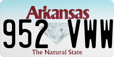 AR license plate 952VWW