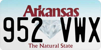 AR license plate 952VWX