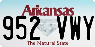 AR license plate 952VWY
