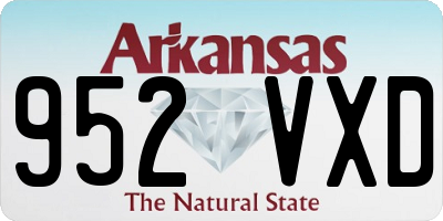 AR license plate 952VXD