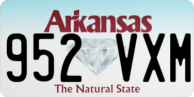 AR license plate 952VXM
