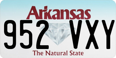 AR license plate 952VXY