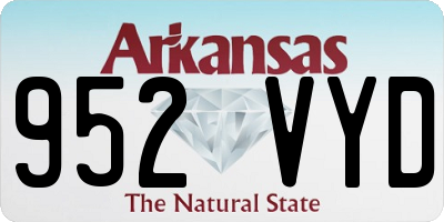 AR license plate 952VYD
