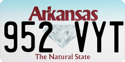 AR license plate 952VYT