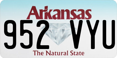 AR license plate 952VYU
