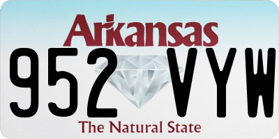AR license plate 952VYW