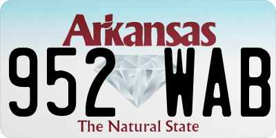 AR license plate 952WAB