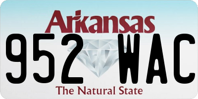AR license plate 952WAC
