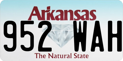 AR license plate 952WAH
