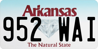 AR license plate 952WAI