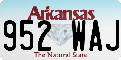 AR license plate 952WAJ