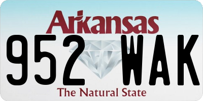 AR license plate 952WAK