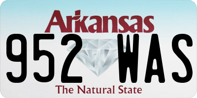 AR license plate 952WAS