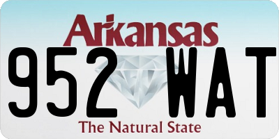 AR license plate 952WAT