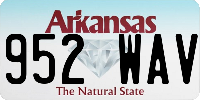 AR license plate 952WAV
