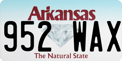 AR license plate 952WAX