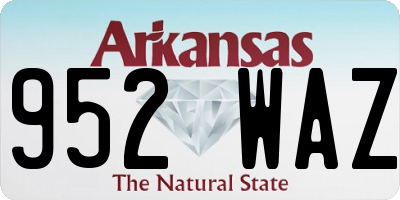 AR license plate 952WAZ