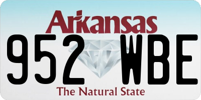 AR license plate 952WBE
