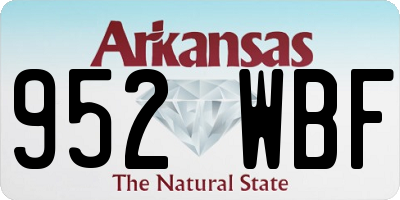 AR license plate 952WBF