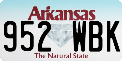 AR license plate 952WBK