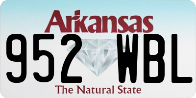 AR license plate 952WBL
