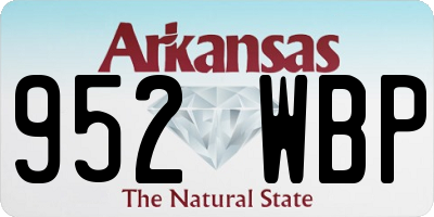 AR license plate 952WBP