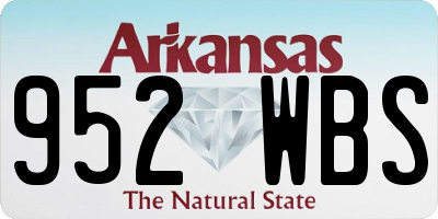 AR license plate 952WBS