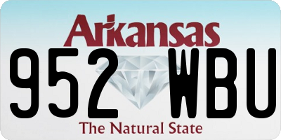 AR license plate 952WBU