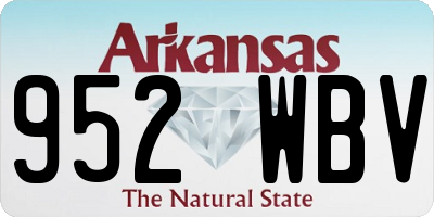 AR license plate 952WBV