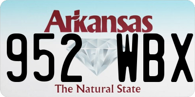 AR license plate 952WBX