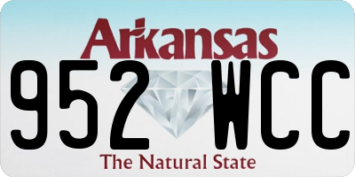 AR license plate 952WCC