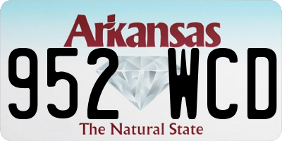 AR license plate 952WCD