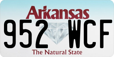 AR license plate 952WCF
