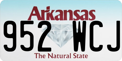AR license plate 952WCJ
