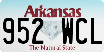 AR license plate 952WCL