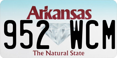 AR license plate 952WCM