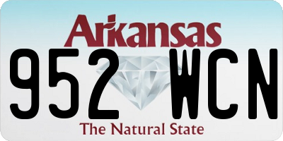 AR license plate 952WCN