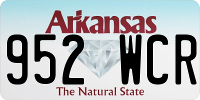 AR license plate 952WCR