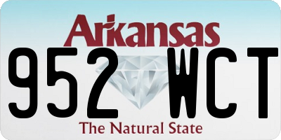 AR license plate 952WCT