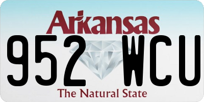 AR license plate 952WCU