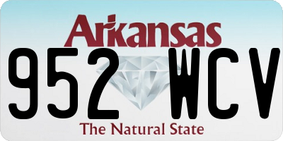AR license plate 952WCV