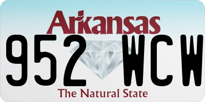 AR license plate 952WCW