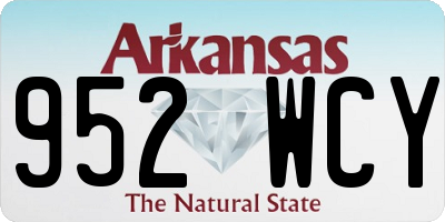 AR license plate 952WCY