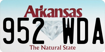 AR license plate 952WDA