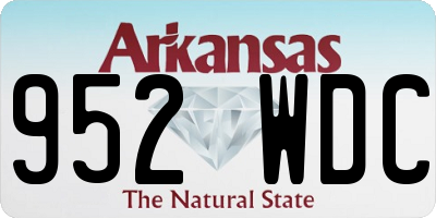 AR license plate 952WDC