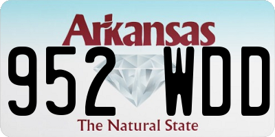 AR license plate 952WDD
