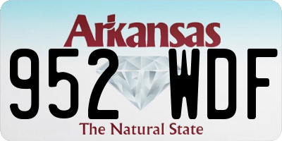 AR license plate 952WDF
