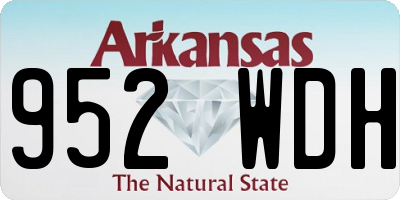 AR license plate 952WDH